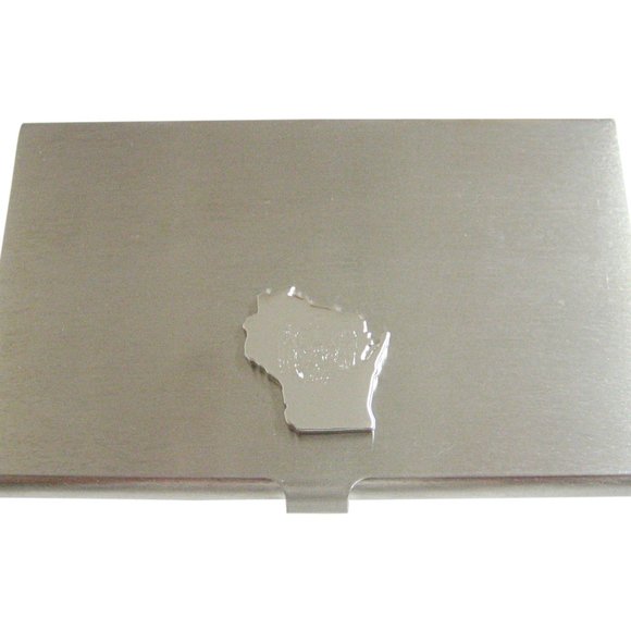 Wisconsin State Map Shape Business Card Holder - Picture 1 of 1